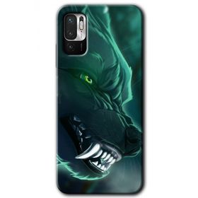 Poco M3 Pro Yeşil Kurt Baskılı Uyumlu Silikon Kılıf
