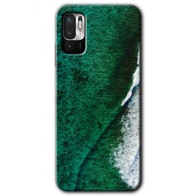 Poco M3 Pro Yeşil Okyanus Baskılı Uyumlu Silikon Kılıf