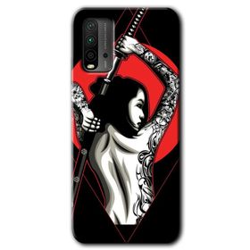 Poco M3 Samurai Girl Baskılı Uyumlu Silikon Kılıf