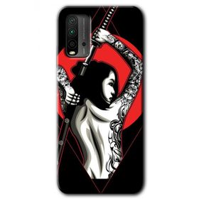 Poco M3 Samurai Girl Baskılı Uyumlu Silikon Kılıf