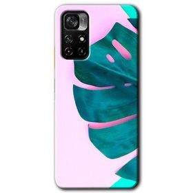 Poco M4 Pro 5G 3D Yaprak Baskılı Uyumlu Silikon Kılıf
