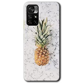 Poco M4 Pro 5G Ananas Baskılı Uyumlu Silikon Kılıf