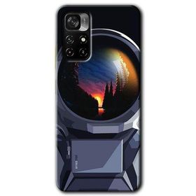 Poco M4 Pro 5G Astronot Baskılı Uyumlu Silikon Kılıf