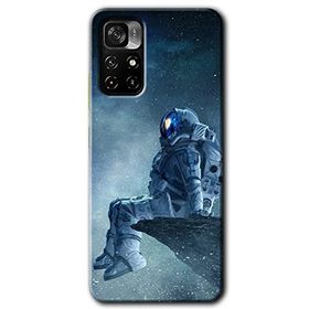 Poco M4 Pro 5G Astronot Yalnızlığı Baskılı Uyumlu Silikon Kılıf