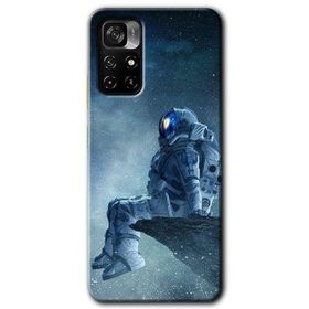 Poco M4 Pro 5G Astronot Yalnızlığı Baskılı Uyumlu Silikon Kılıf