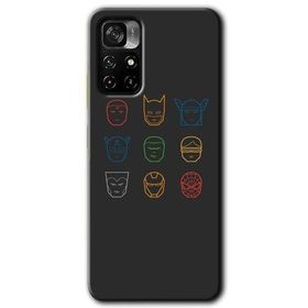 Poco M4 Pro 5G Avengers Minimalism Baskılı Uyumlu Silikon Kılıf