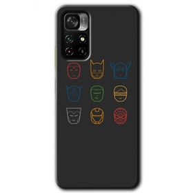 Poco M4 Pro 5G Avengers Minimalism Baskılı Uyumlu Silikon Kılıf