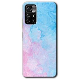 Poco M4 Pro 5G Blue Art Baskılı Uyumlu Silikon Kılıf