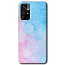 Poco M4 Pro 5G Blue Art Baskılı Uyumlu Silikon Kılıf