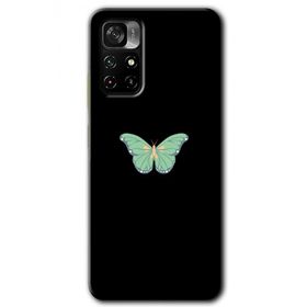 Poco M4 Pro 5G Butterfly Tree Baskılı Uyumlu Silikon Kılıf