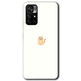 Poco M4 Pro 5G Cat Minimalism Baskılı Uyumlu Silikon Kılıf