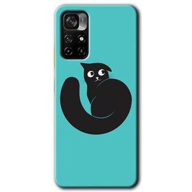 Poco M4 Pro 5G Cat Vector Baskılı Uyumlu Silikon Kılıf