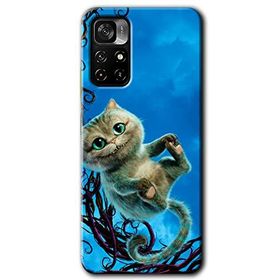 Poco M4 Pro 5G Çılgın Kedi Baskılı Uyumlu Silikon Kılıf