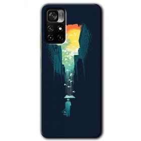Poco M4 Pro 5G City Bird Sky Baskılı Uyumlu Silikon Kılıf