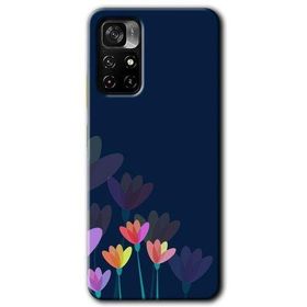 Poco M4 Pro 5G Çizim Çiçekleri Baskılı Uyumlu Silikon Kılıf