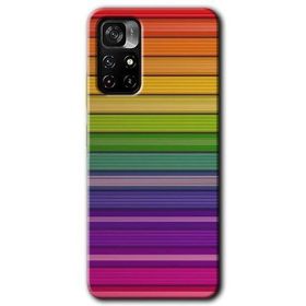 Poco M4 Pro 5G Colorful Lines Baskılı Uyumlu Silikon Kılıf