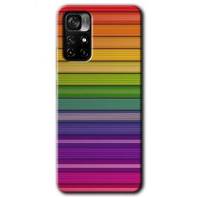 Poco M4 Pro 5G Colorful Lines Baskılı Uyumlu Silikon Kılıf