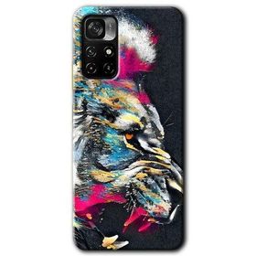 Poco M4 Pro 5G Colorfull Aslan Baskılı Uyumlu Silikon Kılıf