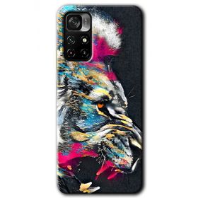Poco M4 Pro 5G Colorfull Aslan Baskılı Uyumlu Silikon Kılıf