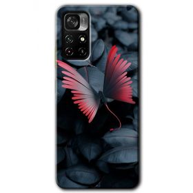 Poco M4 Pro 5G Dark Butterfly Baskılı Uyumlu Silikon Kılıf
