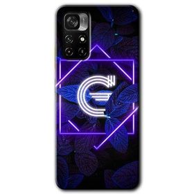 Poco M4 Pro 5G Dark Neon Yaprak G Harfi Baskılı Uyumlu Silikon Kılıf