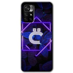 Poco M4 Pro 5G Dark Neon Yaprak Ö Harfi Baskılı Uyumlu Silikon Kılıf