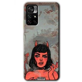 Poco M4 Pro 5G Devil Girl Baskılı Uyumlu Silikon Kılıf