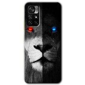 Poco M4 Pro 5G Fire and Ice Lion Baskılı Uyumlu Silikon Kılıf