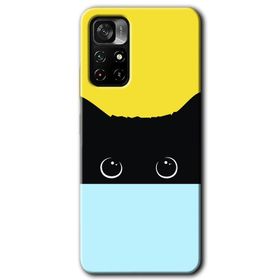 Poco M4 Pro 5G Kara Kedi Baskılı Uyumlu Silikon Kılıf
