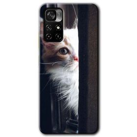 Poco M4 Pro 5G Kedi Bakışı Baskılı Uyumlu Silikon Kılıf