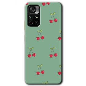 Poco M4 Pro 5G Kiraz Berry Baskılı Uyumlu Silikon Kılıf