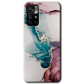 Poco M4 Pro 5G Liquid Mermer Baskılı Uyumlu Silikon Kılıf