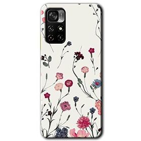 Poco M4 Pro 5G Mat Çiçek Baskılı Uyumlu Silikon Kılıf