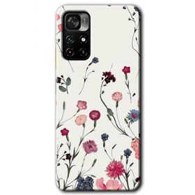 Poco M4 Pro 5G Mat Çiçek Baskılı Uyumlu Silikon Kılıf