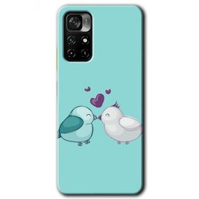 Poco M4 Pro 5G Mutlu Kuşlar Baskılı Uyumlu Silikon Kılıf