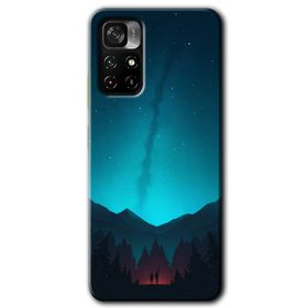 Poco M4 Pro 5G Night Fores Mount Baskılı Uyumlu Silikon Kılıf
