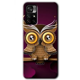 Poco M4 Pro 5G Owl Bird Branch Baskılı Uyumlu Silikon Kılıf