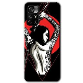 Poco M4 Pro 5G Samurai Girl Baskılı Uyumlu Silikon Kılıf