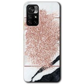 Poco M4 Pro 5G Simli Mermer Baskılı Uyumlu Silikon Kılıf