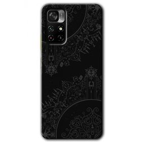 Poco M4 Pro 5G Siyah Mandala Baskılı Uyumlu Silikon Kılıf