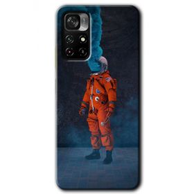 Poco M4 Pro 5G Smoke Astronot Baskılı Uyumlu Silikon Kılıf