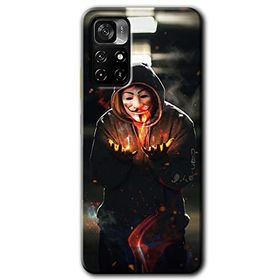 Poco M4 Pro 5G V for Fire Baskılı Uyumlu Silikon Kılıf