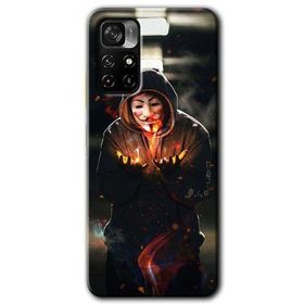 Poco M4 Pro 5G V for Fire Baskılı Uyumlu Silikon Kılıf