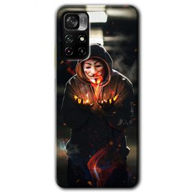 Poco M4 Pro 5G V for Fire Baskılı Uyumlu Silikon Kılıf