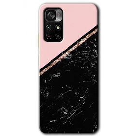 Poco M4 Pro 5G Yarım Mermer Baskılı Uyumlu Silikon Kılıf