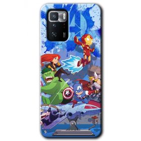 Poco X3 GT Avengers Cartoon Baskılı Uyumlu Silikon Kılıf
