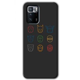Poco X3 GT Avengers Minimalism Baskılı Uyumlu Silikon Kılıf
