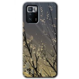 Poco X3 GT Branches Flowers Baskılı Uyumlu Silikon Kılıf
