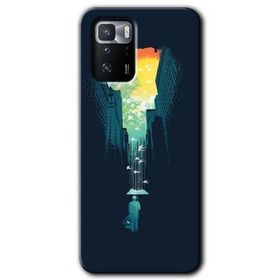 Poco X3 GT City Bird Sky Baskılı Uyumlu Silikon Kılıf