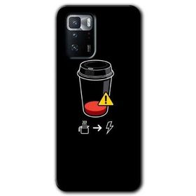 Poco X3 GT Coffee Battery Baskılı Uyumlu Silikon Kılıf